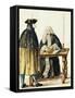 Magistrate Playing Cards with Masked Man, by Jan Grevenbroeck (1731-1807), Italy, 18th Century-null-Framed Stretched Canvas