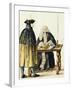 Magistrate Playing Cards with Masked Man, by Jan Grevenbroeck (1731-1807), Italy, 18th Century-null-Framed Giclee Print