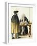 Magistrate Playing Cards with Masked Man, by Jan Grevenbroeck (1731-1807), Italy, 18th Century-null-Framed Giclee Print