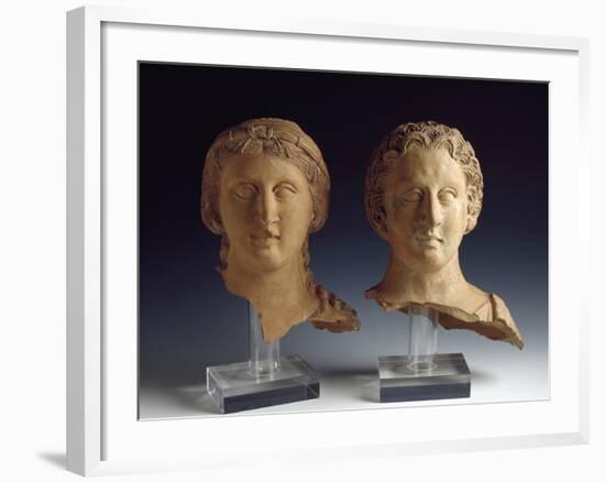 Magna Graecia : Female Bust and Male Bust-null-Framed Photographic Print