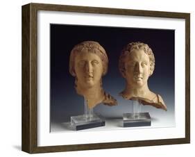 Magna Graecia : Female Bust and Male Bust-null-Framed Photographic Print