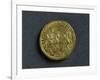 Magnentius Gold Medallion Depicting Emperor Receiving Homage from Republic Bowed before Him-null-Framed Giclee Print