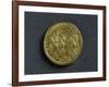 Magnentius Gold Medallion Depicting Emperor Receiving Homage from Republic Bowed before Him-null-Framed Giclee Print