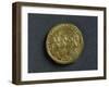 Magnentius Gold Medallion Depicting Emperor Receiving Homage from Republic Bowed before Him-null-Framed Giclee Print