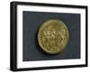 Magnentius Gold Medallion Depicting Emperor Receiving Homage from Republic Bowed before Him-null-Framed Giclee Print