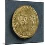 Magnentius Gold Medallion Depicting Emperor Receiving Homage from Republic Bowed before Him-null-Mounted Giclee Print