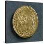 Magnentius Gold Medallion Depicting Emperor Receiving Homage from Republic Bowed before Him-null-Stretched Canvas