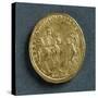 Magnentius Gold Medallion Depicting Emperor Receiving Homage from Republic Bowed before Him-null-Stretched Canvas