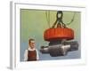 Magnet that lifts 46 tons, 1938-Unknown-Framed Giclee Print