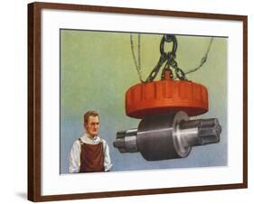 Magnet that lifts 46 tons, 1938-Unknown-Framed Giclee Print