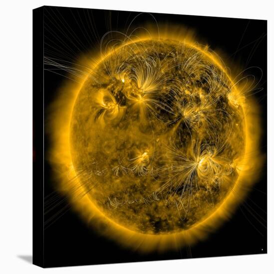 Magnetic Field Lines on the Sun-Stocktrek Images-Stretched Canvas