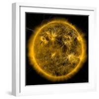 Magnetic Field Lines on the Sun-Stocktrek Images-Framed Photographic Print