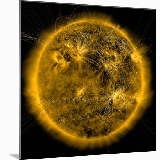 Magnetic Field Lines on the Sun-Stocktrek Images-Mounted Photographic Print