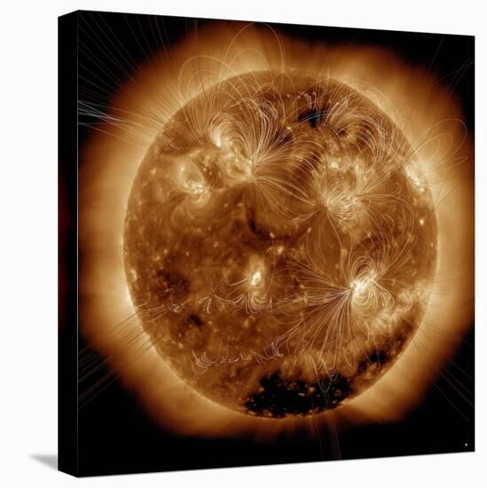 Magnetic Field Lines on the Sun-Stocktrek Images-Stretched Canvas