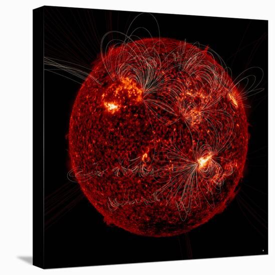 Magnetic Field Lines on the Sun-Stocktrek Images-Stretched Canvas