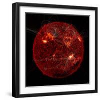 Magnetic Field Lines on the Sun-Stocktrek Images-Framed Photographic Print