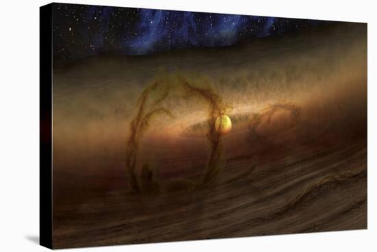 Magnetic Loops Carry Gas and Dust Above Disks of Planet-Forming Material Circling Stars-null-Stretched Canvas