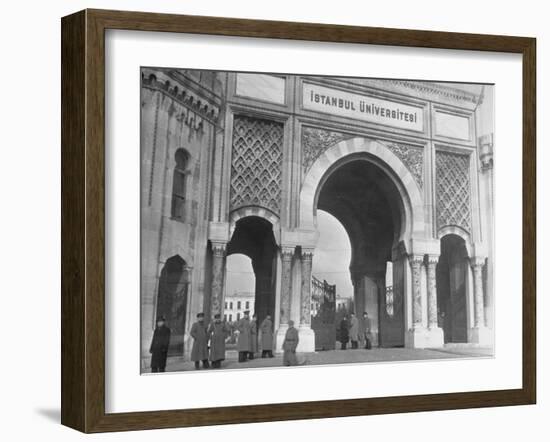 Magnificent Arches to the Entrance of the University of Istanbul-Margaret Bourke-White-Framed Photographic Print