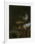 Magnificent Still Life With Holbein Bowl, Nautilus And Glass Cup And Fruit Bowl, 1678-Willem Kalf-Framed Giclee Print