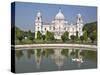 Magnificent Victoria Memorial Building with its White Marble Domes Was Built to Commemorate Queen V-Nigel Pavitt-Stretched Canvas