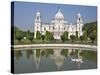 Magnificent Victoria Memorial Building with its White Marble Domes Was Built to Commemorate Queen V-Nigel Pavitt-Stretched Canvas