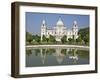 Magnificent Victoria Memorial Building with its White Marble Domes Was Built to Commemorate Queen V-Nigel Pavitt-Framed Photographic Print