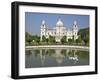 Magnificent Victoria Memorial Building with its White Marble Domes Was Built to Commemorate Queen V-Nigel Pavitt-Framed Photographic Print