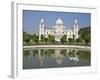 Magnificent Victoria Memorial Building with its White Marble Domes Was Built to Commemorate Queen V-Nigel Pavitt-Framed Photographic Print