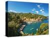 Magnificent View of Portofino, the Village and the Marina. Liguria, Italy-StevanZZ-Stretched Canvas