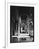 Magnificently Decorated Columns and Arches in an Arcade at the Alhambra Palace-David Lees-Framed Photographic Print