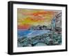 Magnificient Mykonos Sunset Little Venice Greece-Markus Bleichner-Framed Art Print