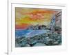 Magnificient Mykonos Sunset Little Venice Greece-Markus Bleichner-Framed Art Print