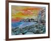 Magnificient Mykonos Sunset Little Venice Greece-Markus Bleichner-Framed Art Print