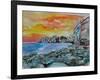 Magnificient Mykonos Sunset Little Venice Greece-Markus Bleichner-Framed Art Print