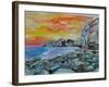 Magnificient Mykonos Sunset Little Venice Greece-Markus Bleichner-Framed Art Print