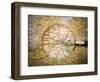 Magnifying Glass In Front Of A Detroit Map-gemenacom-Framed Art Print