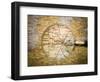 Magnifying Glass In Front Of A Detroit Map-gemenacom-Framed Art Print