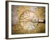 Magnifying Glass In Front Of A Detroit Map-gemenacom-Framed Art Print