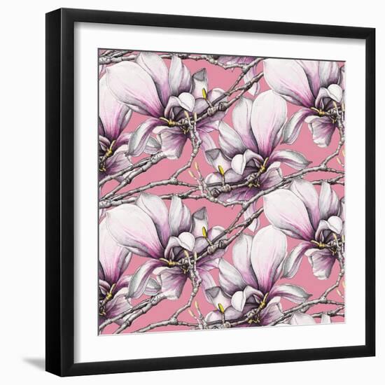 Magnolia, 2019 (Watercolour, Pen and Ink )-Andrew Watson-Framed Giclee Print
