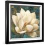 Magnolia Blossom Turquoise-Albena Hristova-Framed Art Print