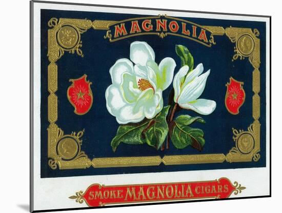 Magnolia Brand Cigar Box Label-Lantern Press-Mounted Art Print