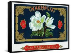 Magnolia Brand Cigar Box Label-Lantern Press-Framed Stretched Canvas