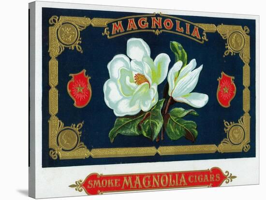 Magnolia Brand Cigar Box Label-Lantern Press-Stretched Canvas