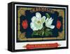 Magnolia Brand Cigar Box Label-Lantern Press-Framed Stretched Canvas