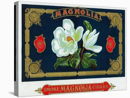 Magnolia Brand Cigar Box Label-Lantern Press-Stretched Canvas