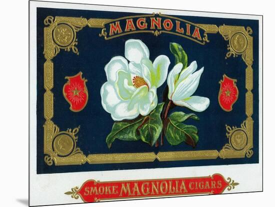 Magnolia Brand Cigar Box Label-Lantern Press-Mounted Art Print