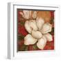 Magnolia on Red I-Pamela Gladding-Framed Art Print