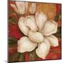 Magnolia on Red I-Pamela Gladding-Mounted Art Print