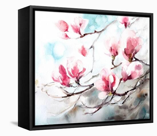 Magnolia, Spring-CanotStop-Framed Stretched Canvas