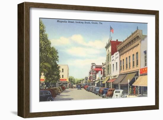 Magnolia Street, Ocala, Florida-null-Framed Art Print